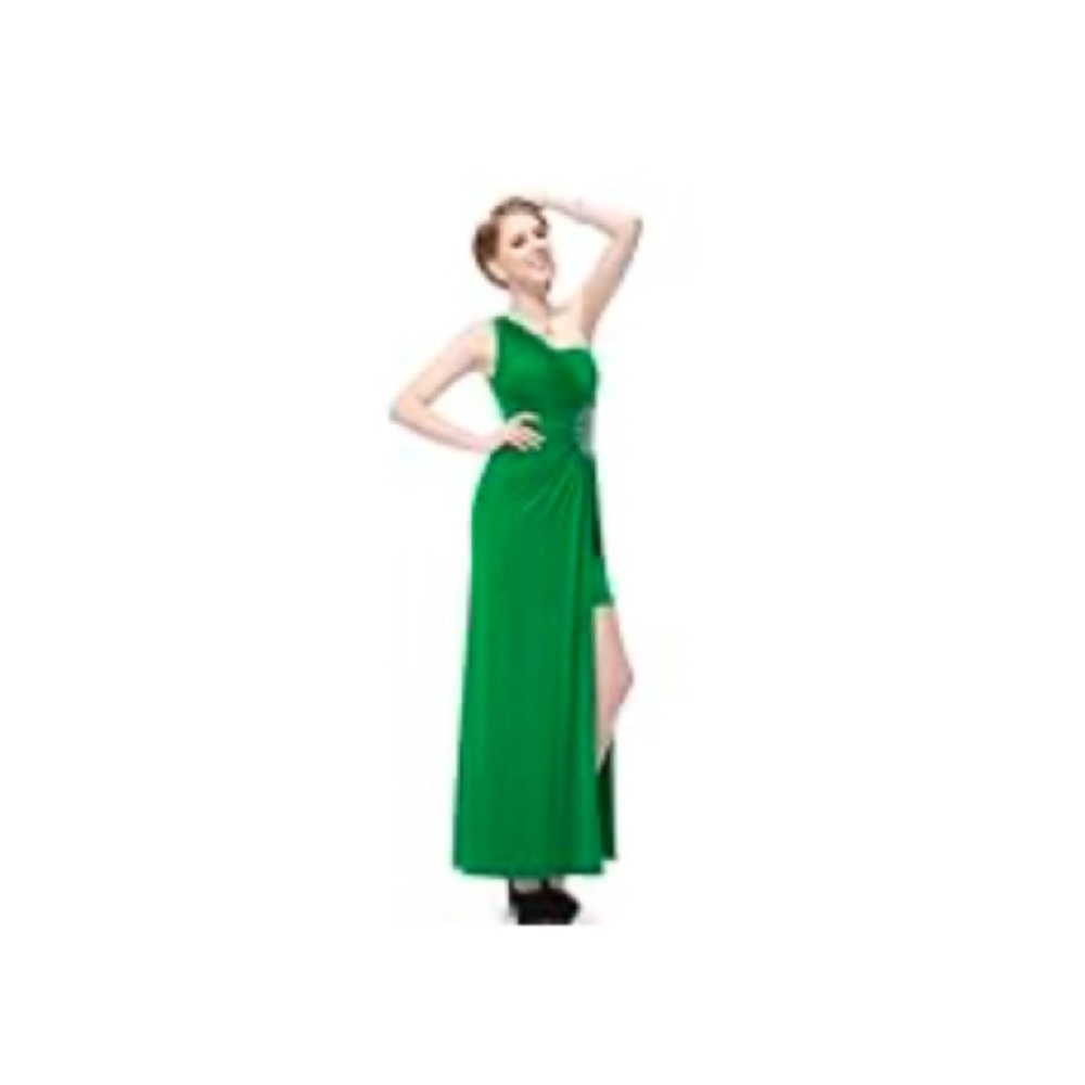 Elegant Green Evening Gown - Picture 2 of 9
